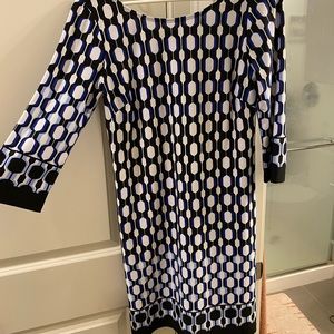 Women’s AB Studio Dress; Black & Blue; Size Medium